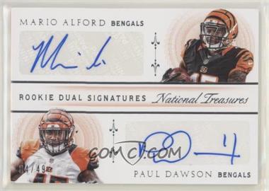 2015 Panini National Treasures - Rookie Dual Signatures #RDS-AD - Mario Alford, Paul Dawson /49