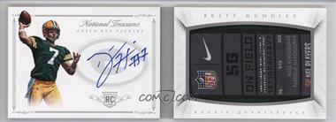 2015 Panini National Treasures - Rookie Jumbo Material Signature Booklets - Laundry Tag #RBH-BH - Brett Hundley /2