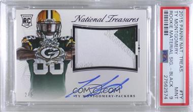 2015 Panini National Treasures - Rookie Material Signatures RPS - Black #RMSR-TY - Ty Montgomery /5 [PSA 9 MINT]