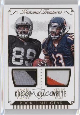 2015 Panini National Treasures - Rookie NFL Gear Combo - Prime #RNGC-CW - Amari Cooper, Kevin White /25