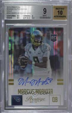 2015 Panini Prestige - [Base] - Extra Points Gold Signatures #264 - Rookie - Marcus Mariota /50 [BGS 9 MINT]