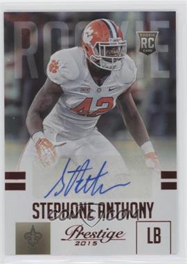 2015 Panini Prestige - [Base] - Extra Points Red Signatures #286 - Rookie - Stephone Anthony