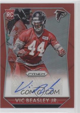 2015 Panini Prizm - Rookie Signatures - Red Prizm #RS-VBJ - Vic Beasley Jr. /100