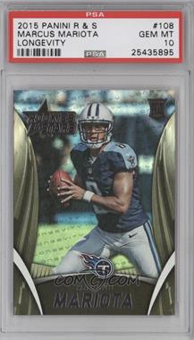 2015 Panini Rookies & Stars - [Base] - Retail Longevity #108 - Rookies - Marcus Mariota [PSA 10 GEM MT]