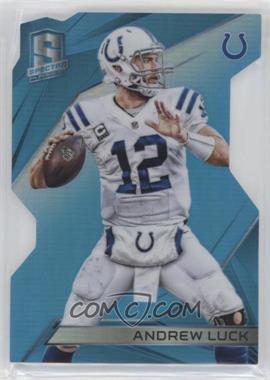 2015 Panini Spectra - [Base] - Neon Blue Prizm Die-Cut #8.1 - Andrew Luck (White Jersey) /35