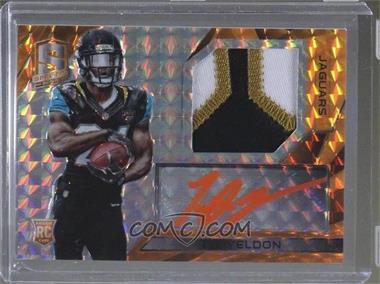 2015 Panini Spectra - [Base] - Neon Orange Prizm #172 - Rookie Patch Autographs - T.J. Yeldon /3 [Noted]