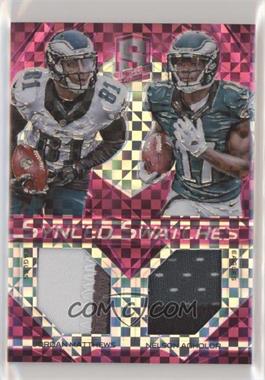 2015 Panini Spectra - Synced Swatches - Neon Pink Prizm #SS-PHI - Jordan Matthews, Nelson Agholor /10