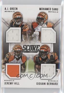 2015 Score - Quad Jerseys #QJ-CIN - A.J. Green, Giovani Bernard, Jeremy Hill, Mohamed Sanu