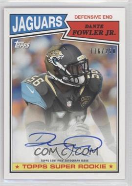 2015 Topps - 1987 Topps Super Rookie Autographs #87A-DFO - Dante Fowler Jr. /250