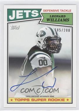 2015 Topps - 1987 Topps Super Rookie Autographs #87A-LW - Leonard Williams /200