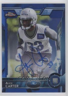 2015 Topps Chrome - [Base] - Blue Refractor Autographs #161 - Rookies - Alex Carter /50