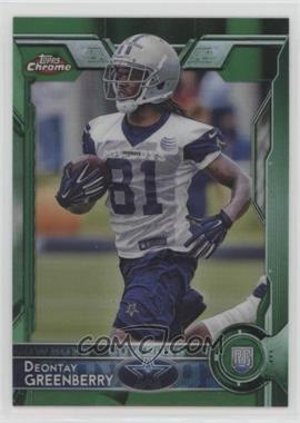 2015 Topps Chrome - [Base] - Green Refractor #187 - Rookies - Deontay Greenberry