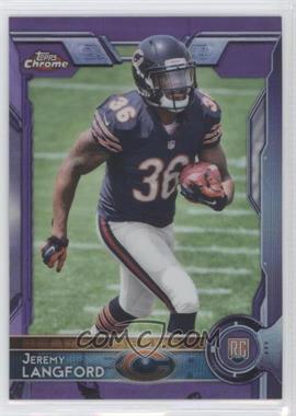 2015 Topps Chrome - [Base] - Purple Refractor #142 - Rookies - Jeremy Langford