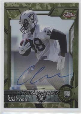 2015 Topps Chrome - [Base] - STS Camo Refractor Autographs #156 - Rookies - Clive Walford /99