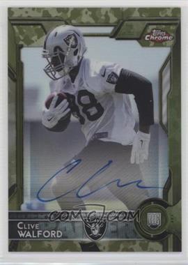 2015 Topps Chrome - [Base] - STS Camo Refractor Autographs #156 - Rookies - Clive Walford /99
