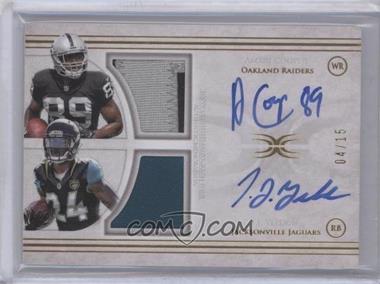 2015 Topps Definitive Collection - Dual Autograph Patch Collection #DLAP-CY - Amari Cooper, T.J. Yeldon /15