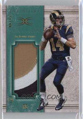 2015 Topps Definitive Collection - Jumbo Patch Collection - Green #JPC-SM - Sean Mannion /15