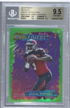 2015 Topps Finest - 1995 Rookie Refractor - Green Refractor #95FRR JW - Jameis Winston /299 [BGS 9.5 GEM MINT]