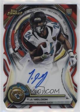 2015 Topps Finest - Atomic Rookies Refractor Autographed Die-Cuts - Red Refractor #RADC-28 - T.J. Yeldon /15