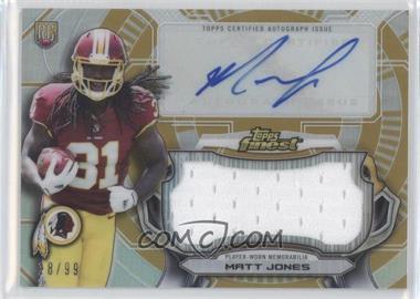 2015 Topps Finest - Autographed Jumbo Relic Refractor - Gold Refractor #AJRR-MJ - Matt Jones /99