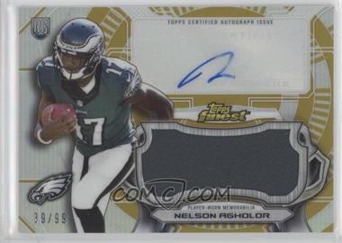 2015 Topps Finest - Autographed Jumbo Relic Refractor - Gold Refractor #AJRR-NA - Nelson Agholor /99