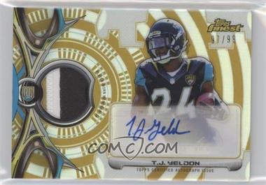 2015 Topps Finest - Rookie Refractor Autographed Patch - Gold Refractor #RRAP-TY - T.J. Yeldon /99