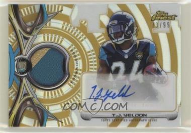 2015 Topps Finest - Rookie Refractor Autographed Patch - Gold Refractor #RRAP-TY - T.J. Yeldon /99