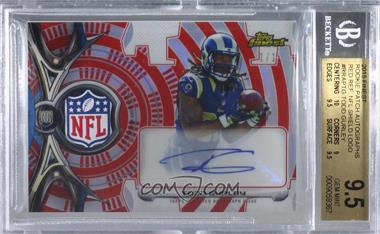2015 Topps Finest - Rookie Refractor Autographed Patch - Red Refractor NFL Shield #RRAP-TG - Todd Gurley /1 [BGS 9.5 GEM MINT]