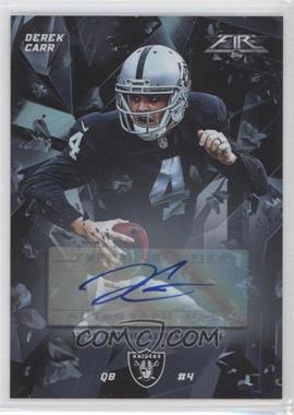 2015 Topps Fire - Rookies - Silver Autographs #73 - Derek Carr /80