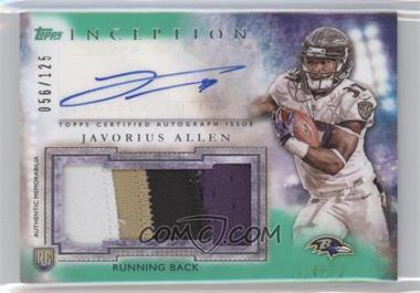 2015 Topps Inception - Autographed Jumbo Patches - Green #AJP-JAL - Javorius Allen /125