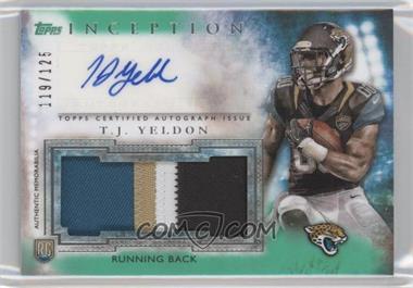 2015 Topps Inception - Autographed Jumbo Patches - Green #AJP-TY - T.J. Yeldon /125