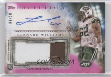 2015 Topps Inception - Autographed Jumbo Patches - Magenta #AJP-LW - Leonard Williams /50