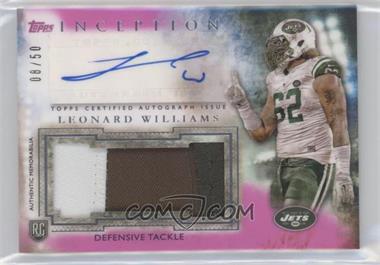 2015 Topps Inception - Autographed Jumbo Patches - Magenta #AJP-LW - Leonard Williams /50