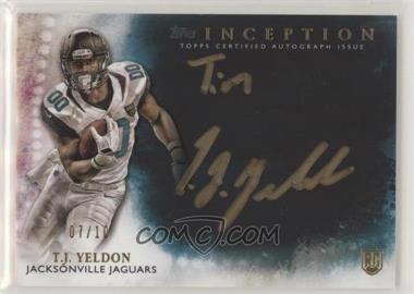 2015 Topps Inception - Gold Signings - Nickname #GS-TY - T.J. Yeldon /10