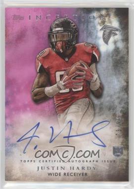 2015 Topps Inception - Rookie Autographs - Magenta #RA-29 - Justin Hardy /99