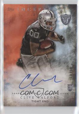 2015 Topps Inception - Rookie Autographs - Orange #RA-44 - Clive Walford /50