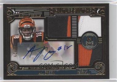 2015 Topps Museum Collection - Signature Swatches Triple Relic - Gold Patch #SSTR-AG - A.J. Green /25