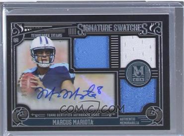 2015 Topps Museum Collection - Signature Swatches Triple Relic #SSTR-MM - Marcus Mariota /150