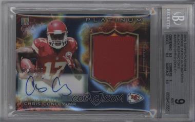 2015 Topps Platinum - Autographed Rookie Patches - Black Refractor #ARP-CC - Chris Conley /125 [BGS 9 MINT]