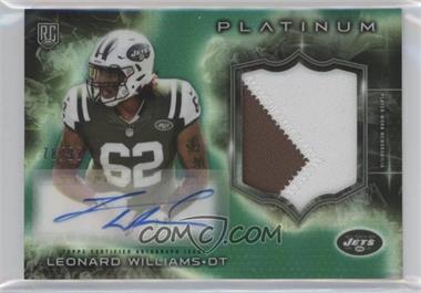 2015 Topps Platinum - Autographed Rookie Patches - Green Refractor #ARP-LW - Leonard Williams /99