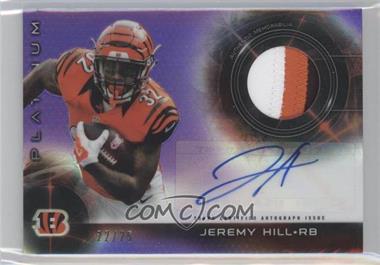 2015 Topps Platinum - Autographed Veteran Patches - Purple Refractor #AVP-JH - Jeremy Hill /25