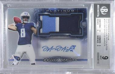 2015 Topps Platinum - Platinum Rookies Autographed Patch #PRAP-MM - Marcus Mariota /40 [BGS 9 MINT]