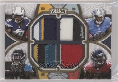 2015 Topps Supreme - Rookie Quad Combos Patches #SRQC-GAYC - Tevin Coleman, Melvin Gordon, Ameer Abdullah, T.J. Yeldon /50
