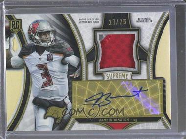 2015 Topps Supreme - Supreme Autographed Patches - Gold #SAP-JW - Jameis Winston /25