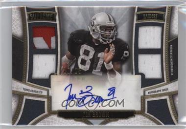 2015 Topps Supreme - Supreme Autographed Quad Relics #SAQR-TB - Tim Brown /25