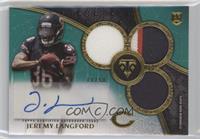 Rookie Autographed Triple Relics - Jeremy Langford #/50