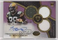 Rookie Autographed Triple Relics - Ty Montgomery [EX to NM] #/70