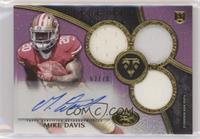 Rookie Autographed Triple Relics - Mike Davis #/70