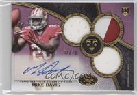 Rookie Autographed Triple Relics - Mike Davis #/70