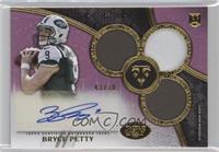 Rookie Autographed Triple Relics - Bryce Petty #/70